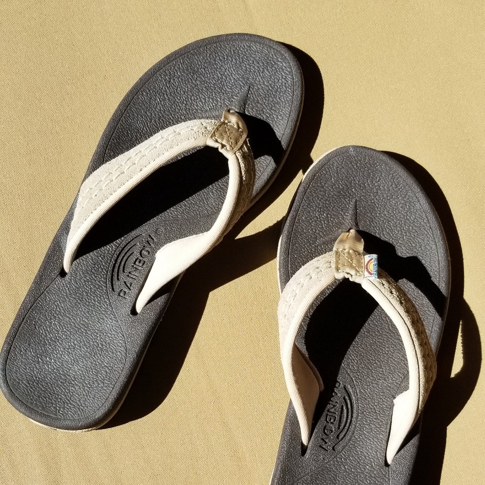 Worn once Rainbow sandles size 6 brown/tan